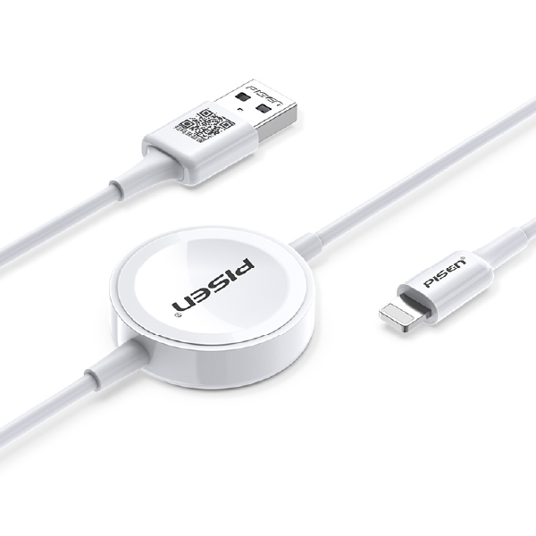 Sạc Pisen iWatch 2-in-1 Lightning - Chính hãng